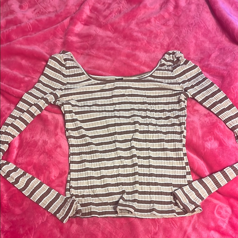 cute striped top baby tee length